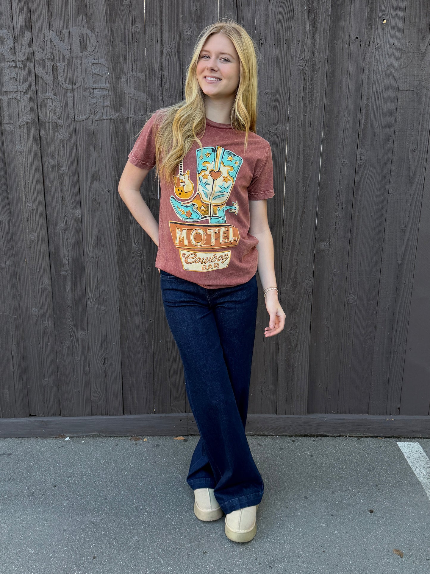 Motel Cowboy Bar Graphic Top