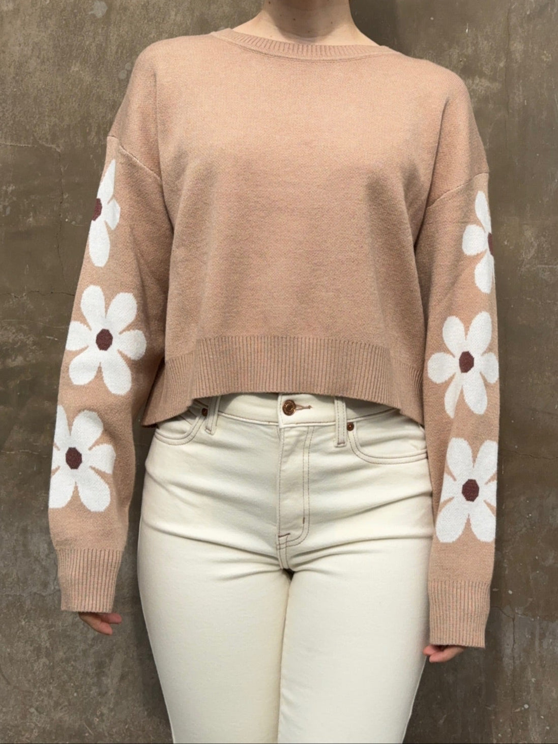 Daisy Sleeve Sweater