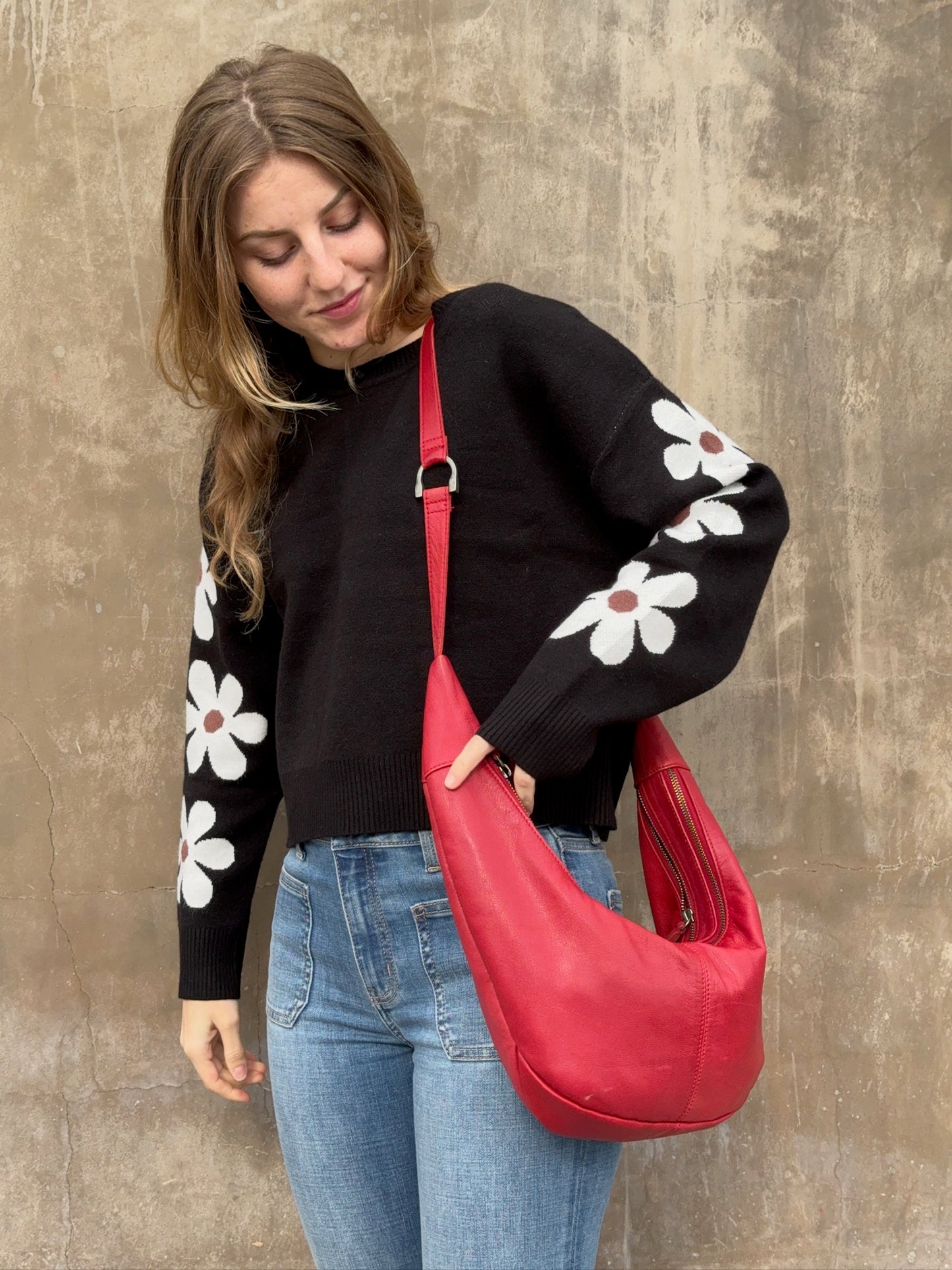 Daisy Sleeve Sweater