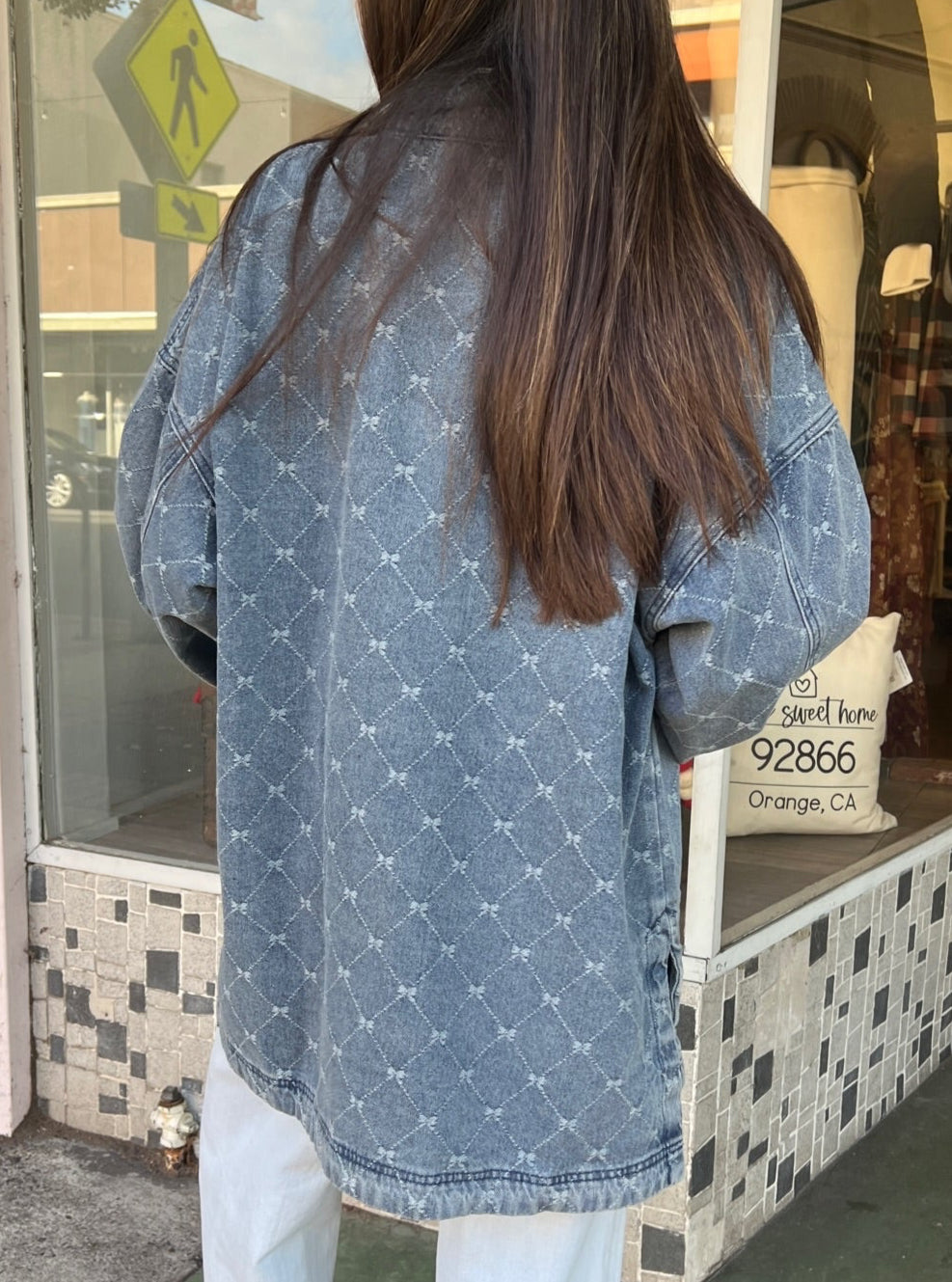 Skylar Bow Denim Jacket