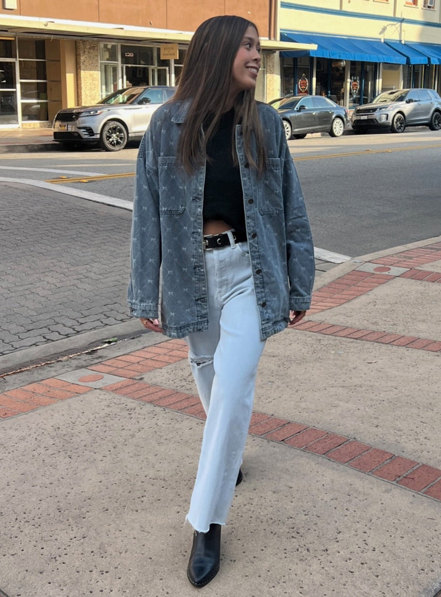Skylar Bow Denim Jacket