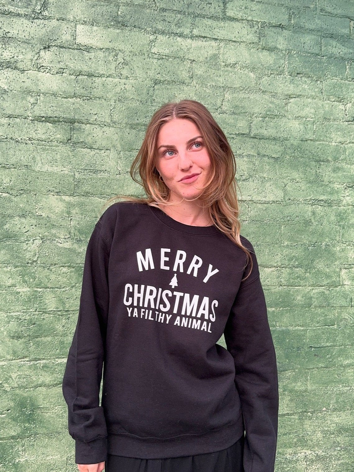 Merry Christmas Ya Filthy Animal Graphic Sweatshirt
