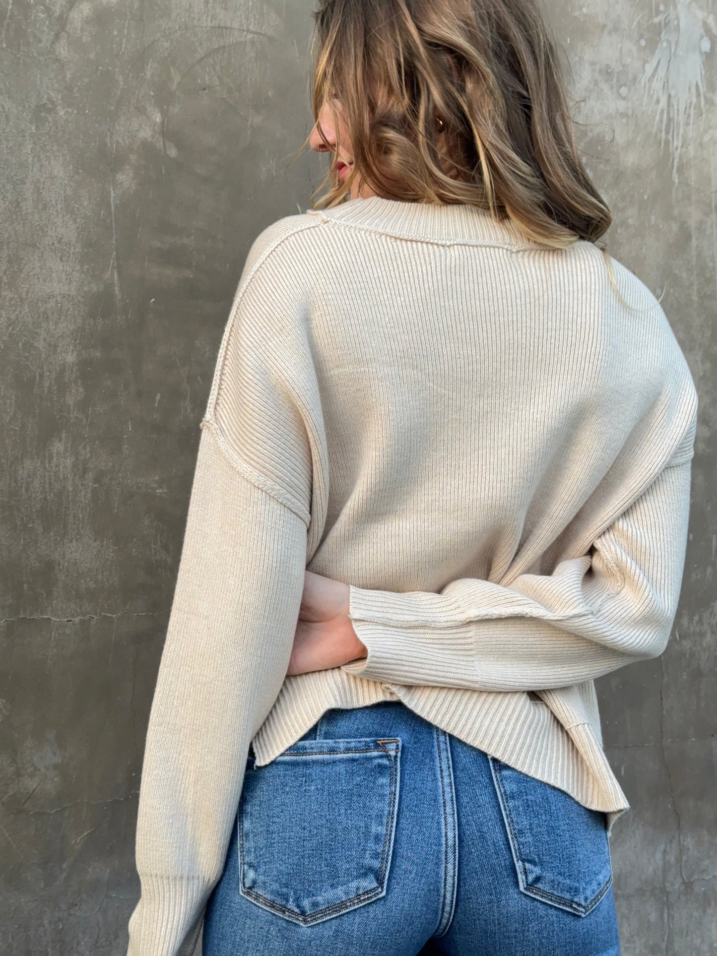 June Ribbed Knit Sweater