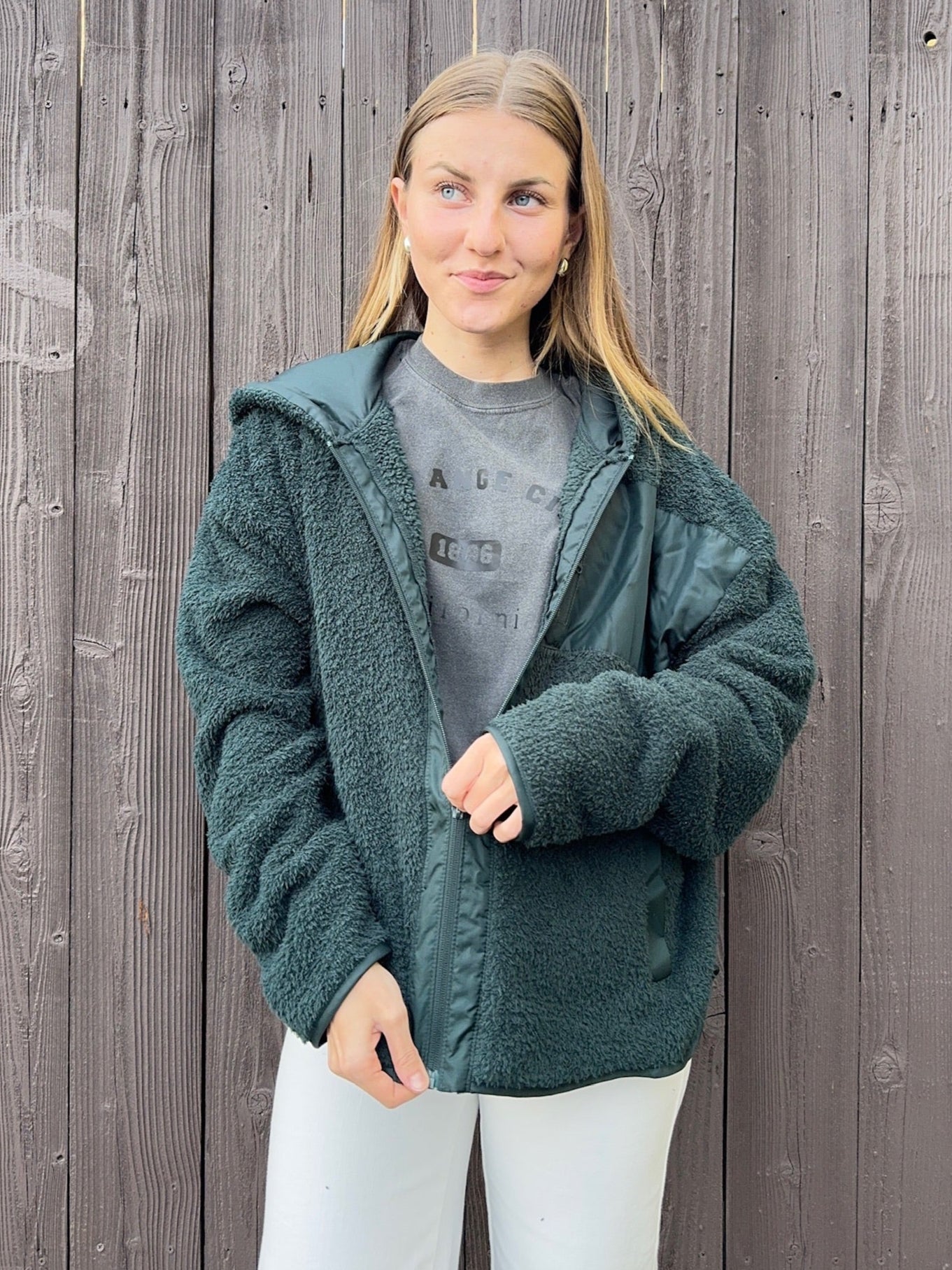Teddy Luxe Zip Hoodie