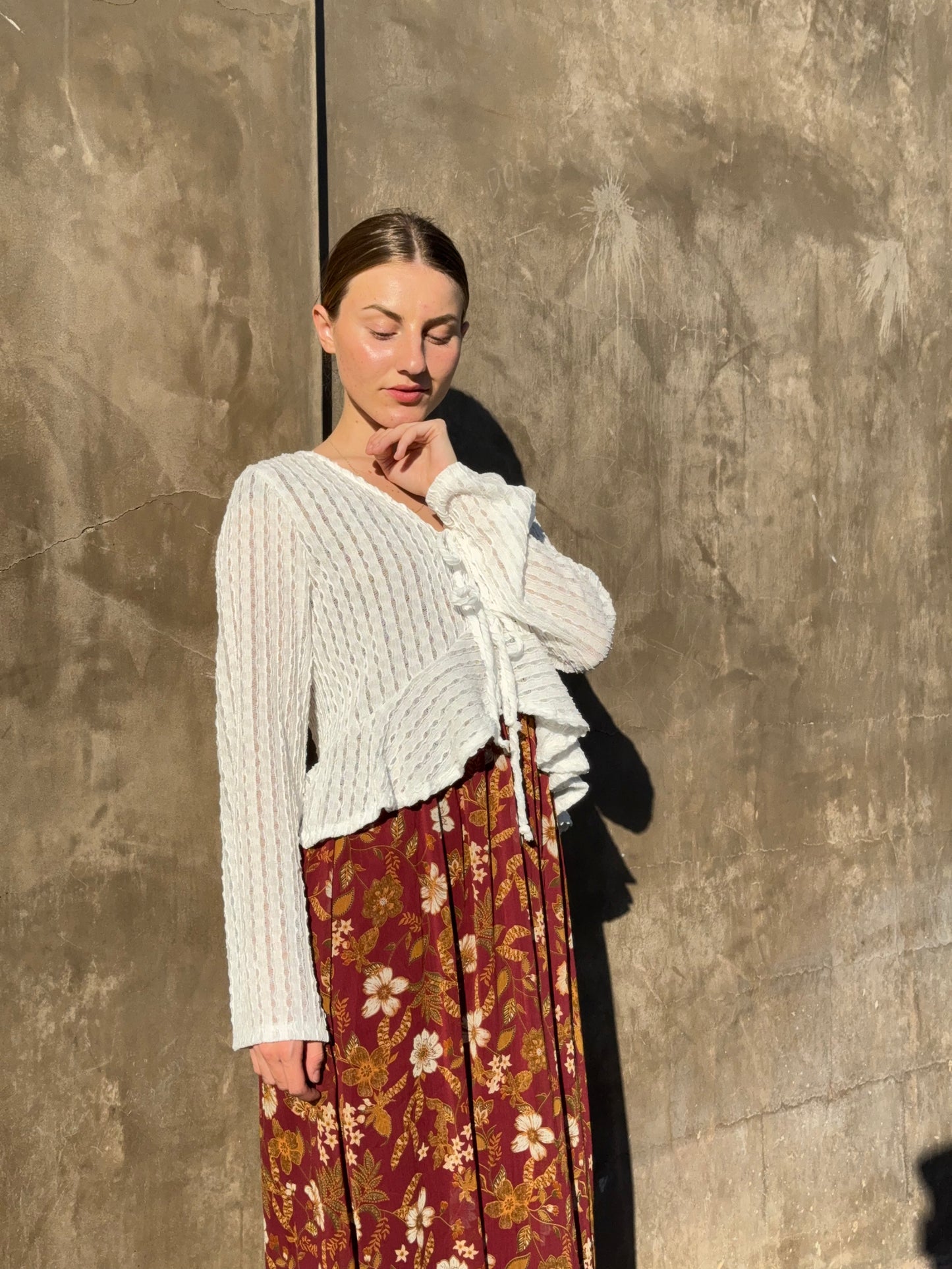 Clare Front Tie Top