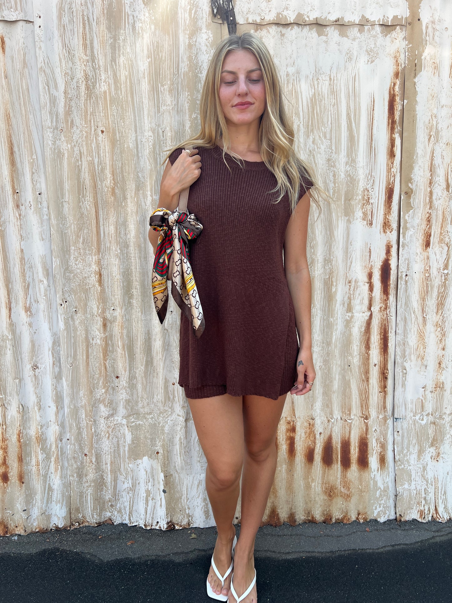 Cocoa Brown Knit Set