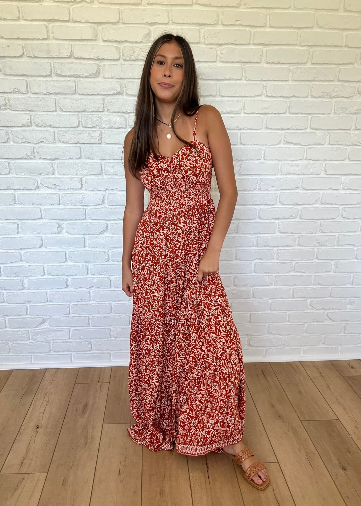 Smocked Waist Maxi Dress