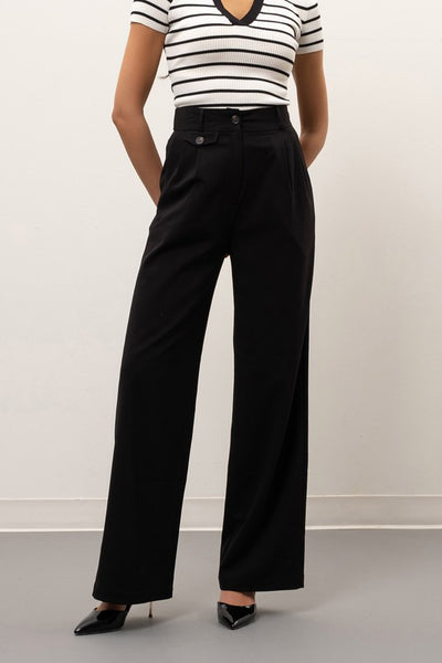 Wide Leg Trouser With Front Pocket