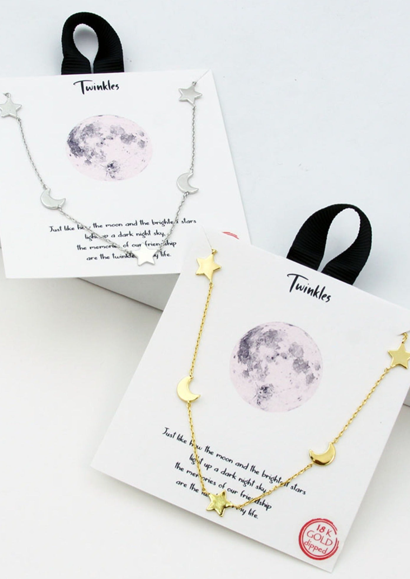Twinkles Moon and Star Necklace