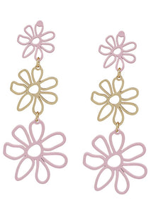 Wire Flowers Dangle Earring