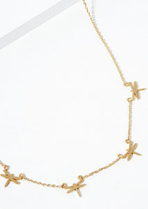 Gold Dipped Dragonfly Necklace