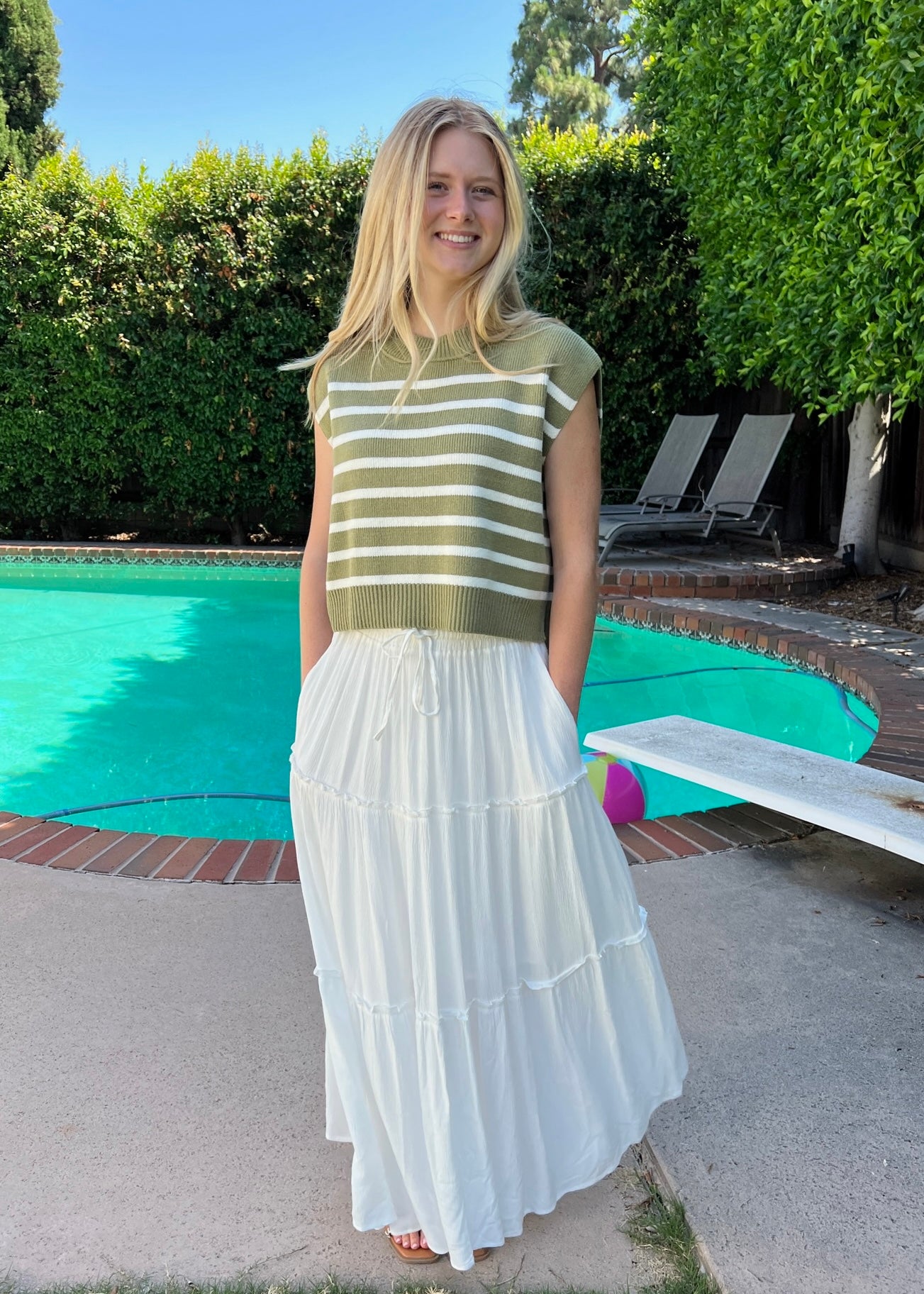 Samantha Sleeveless Stripe Top