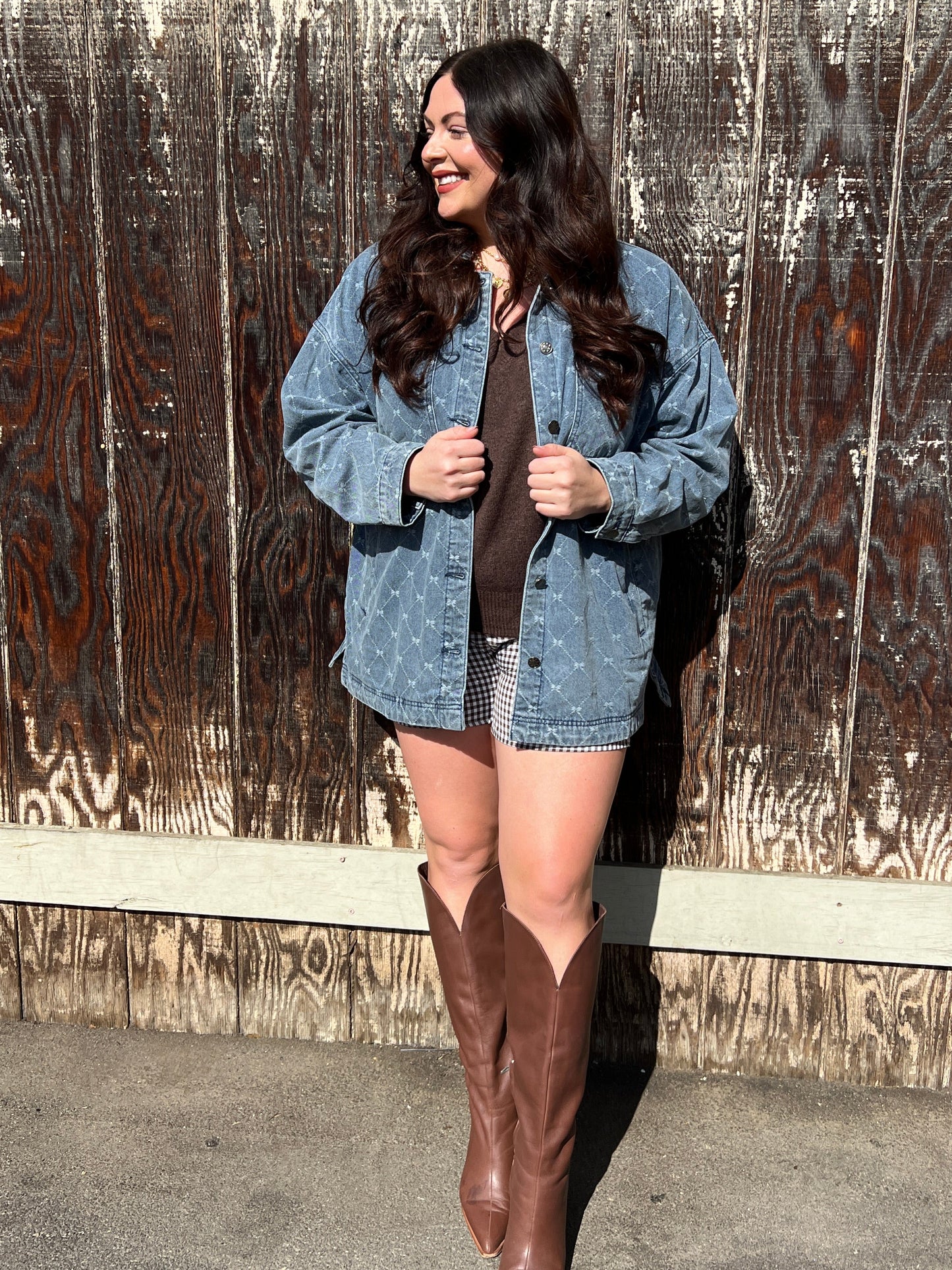 Skylar Bow Denim Jacket