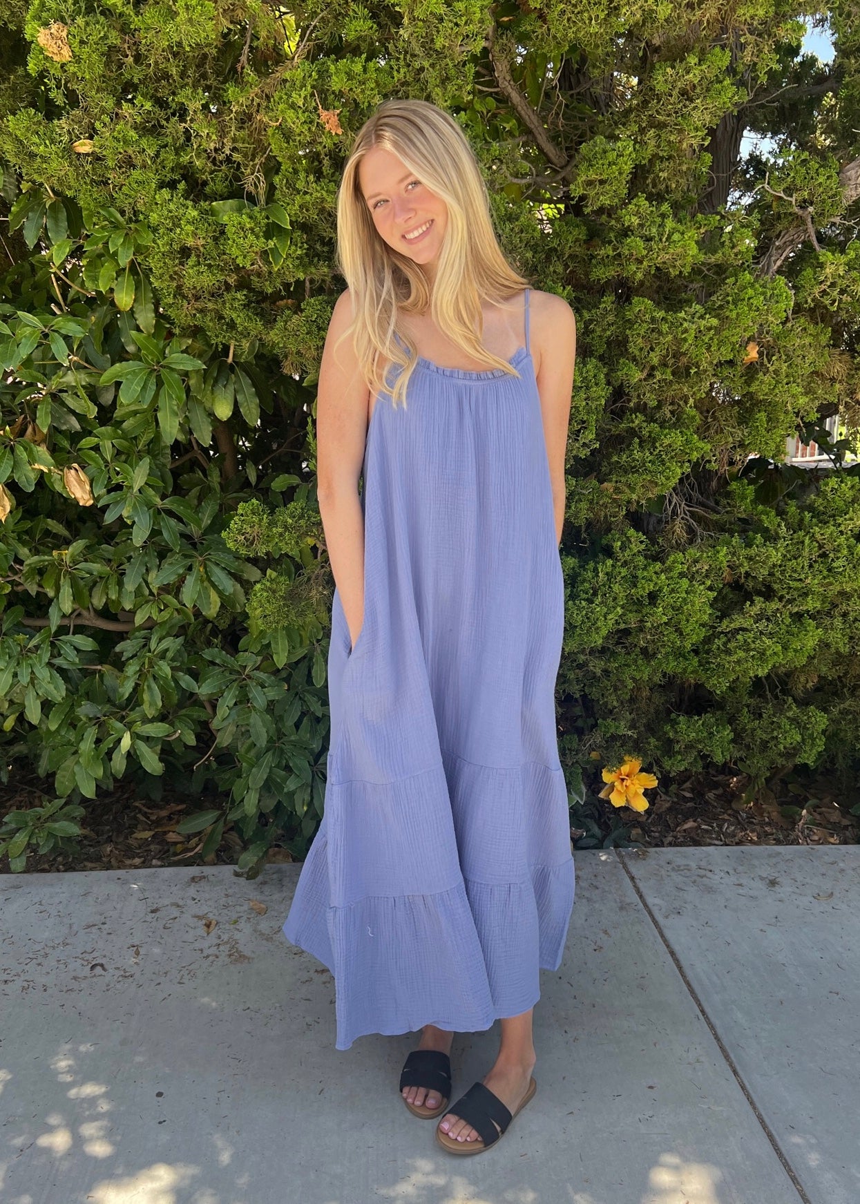 Brielle Cotton Gauze Midi Dress