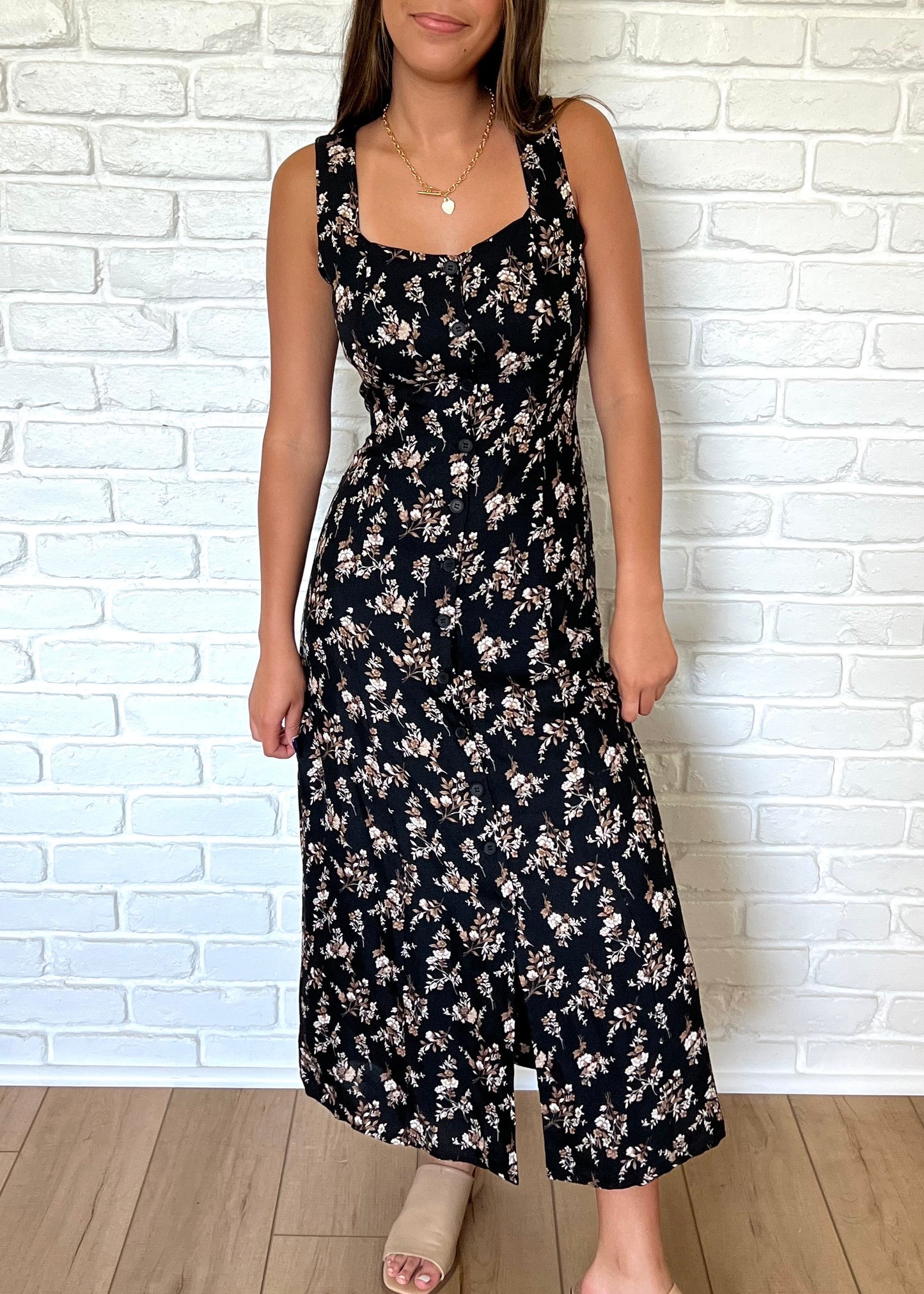 Mila Floral Midi Dress