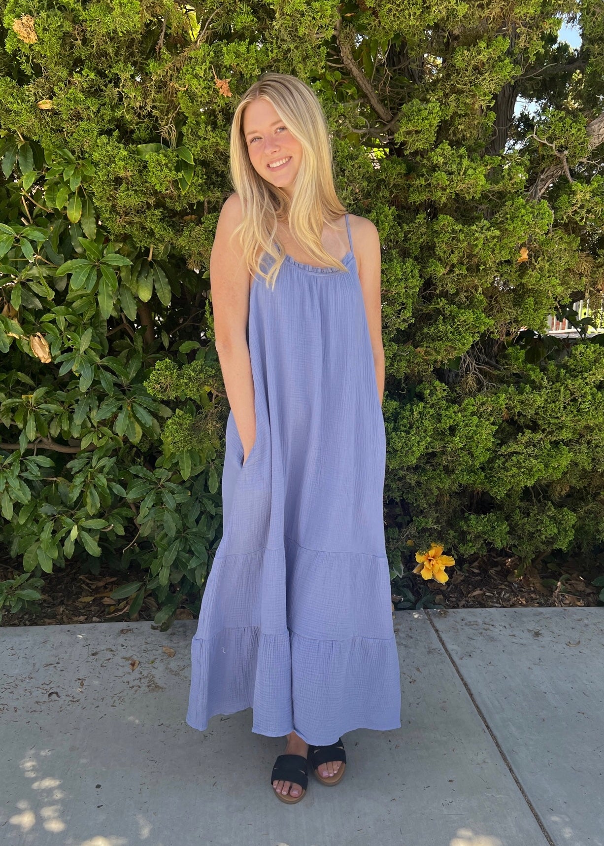 Brielle Cotton Gauze Midi Dress