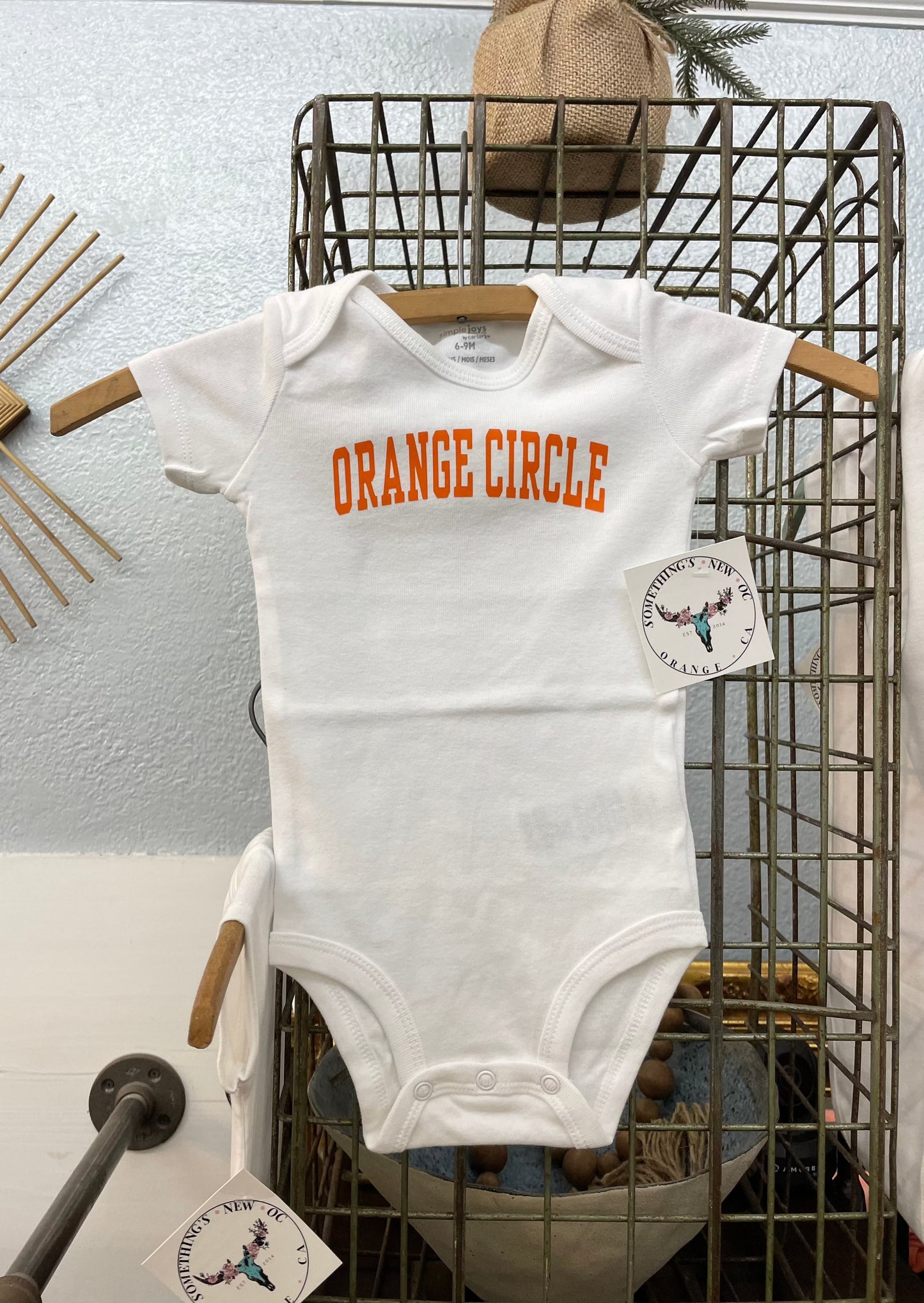 Orange Circle Onesie