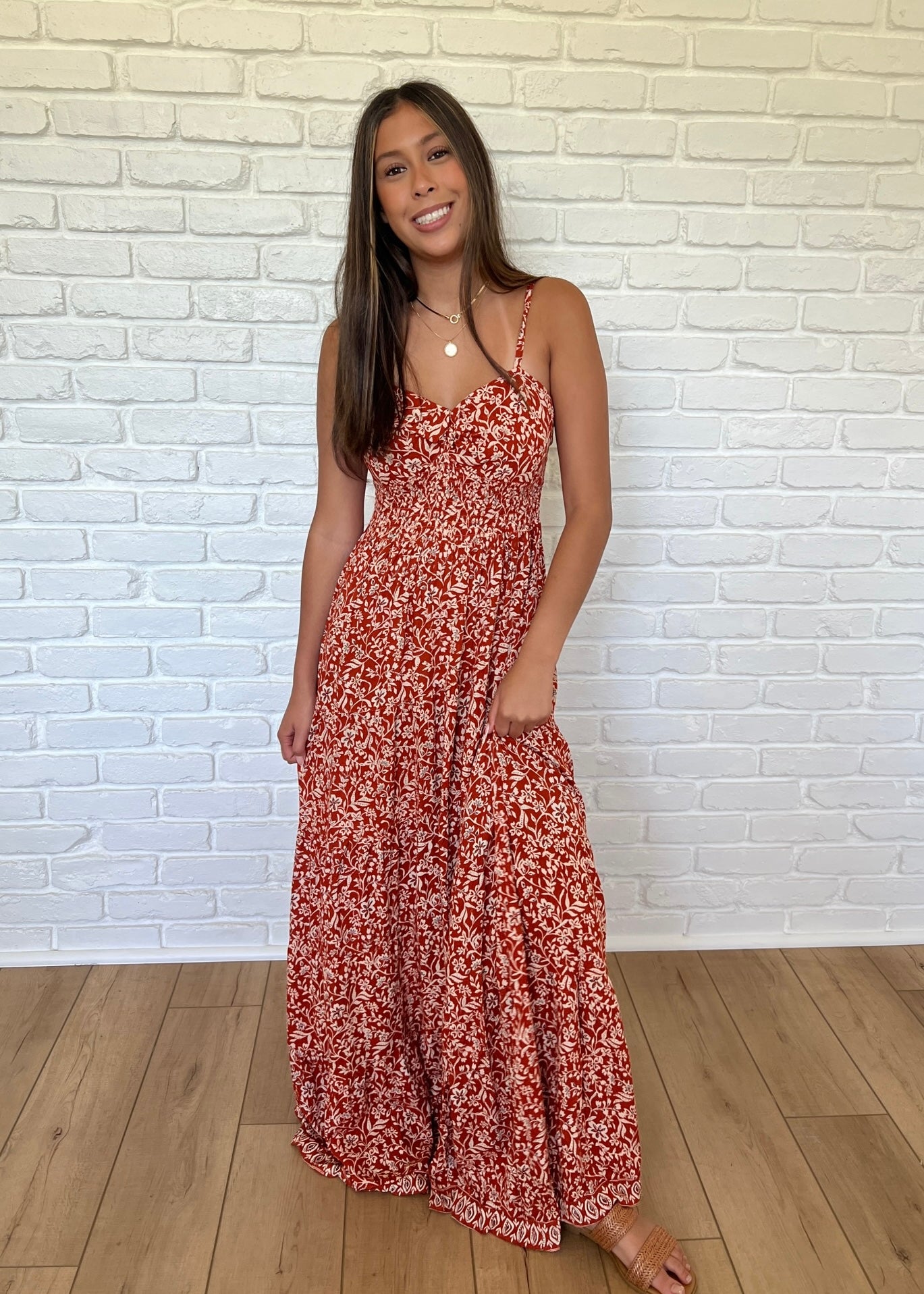 Smocked Waist Maxi Dress