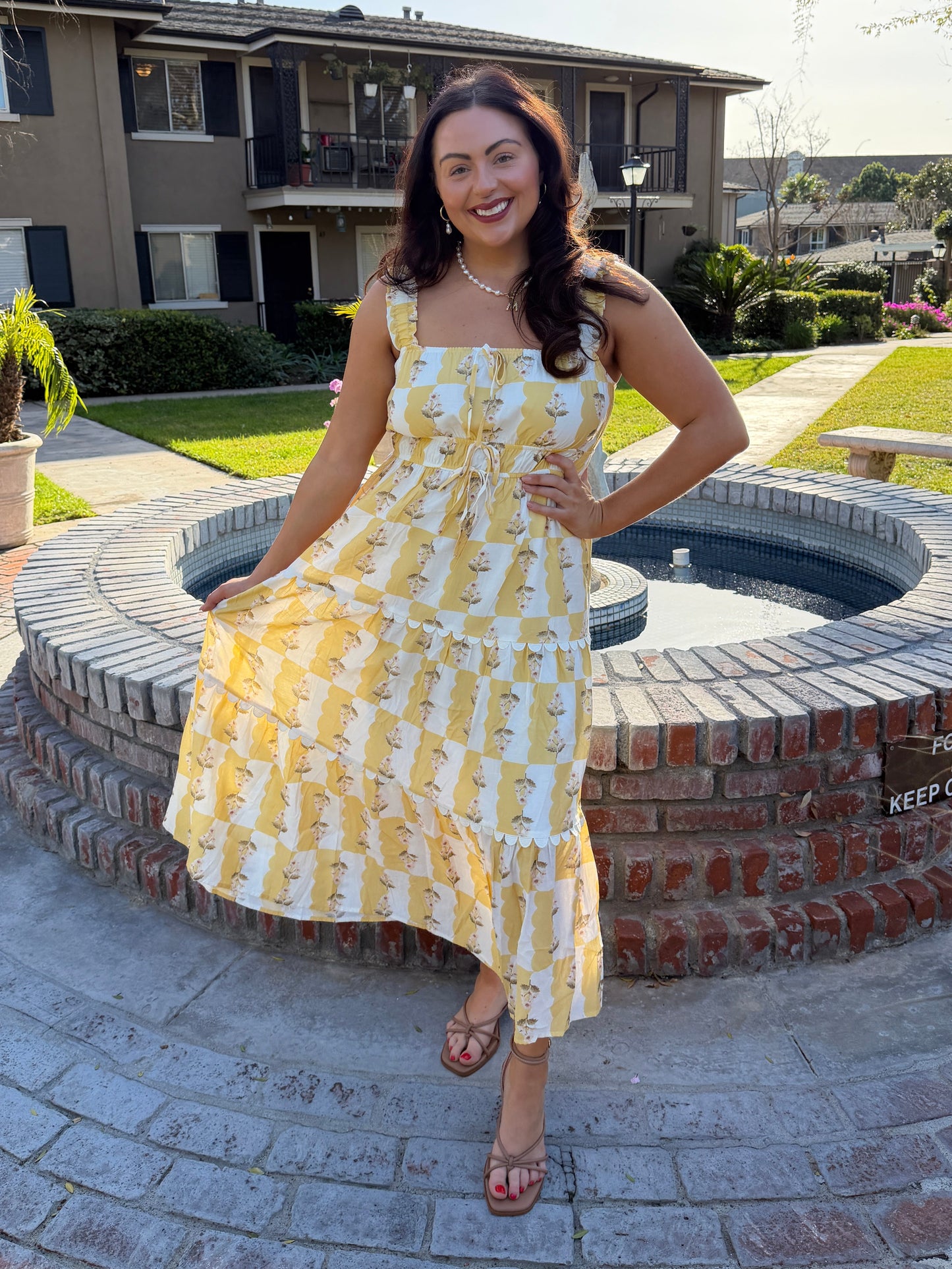 Floral Scallop Dress