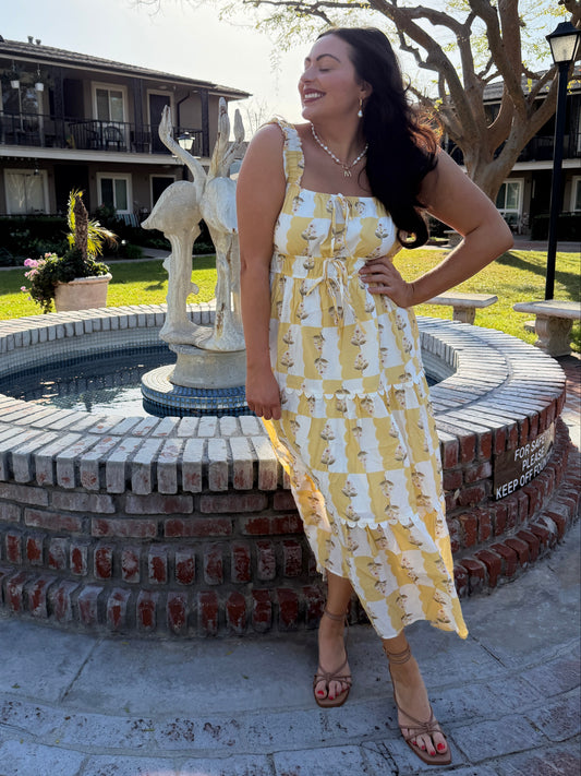 Floral Scallop Dress