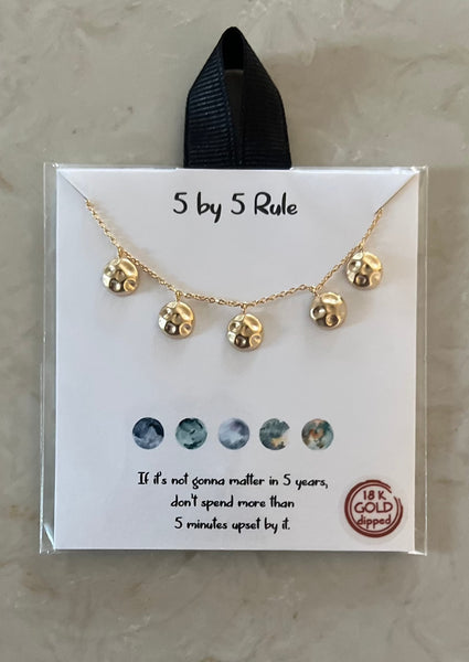 5 by 5 Rule Moon Necklace