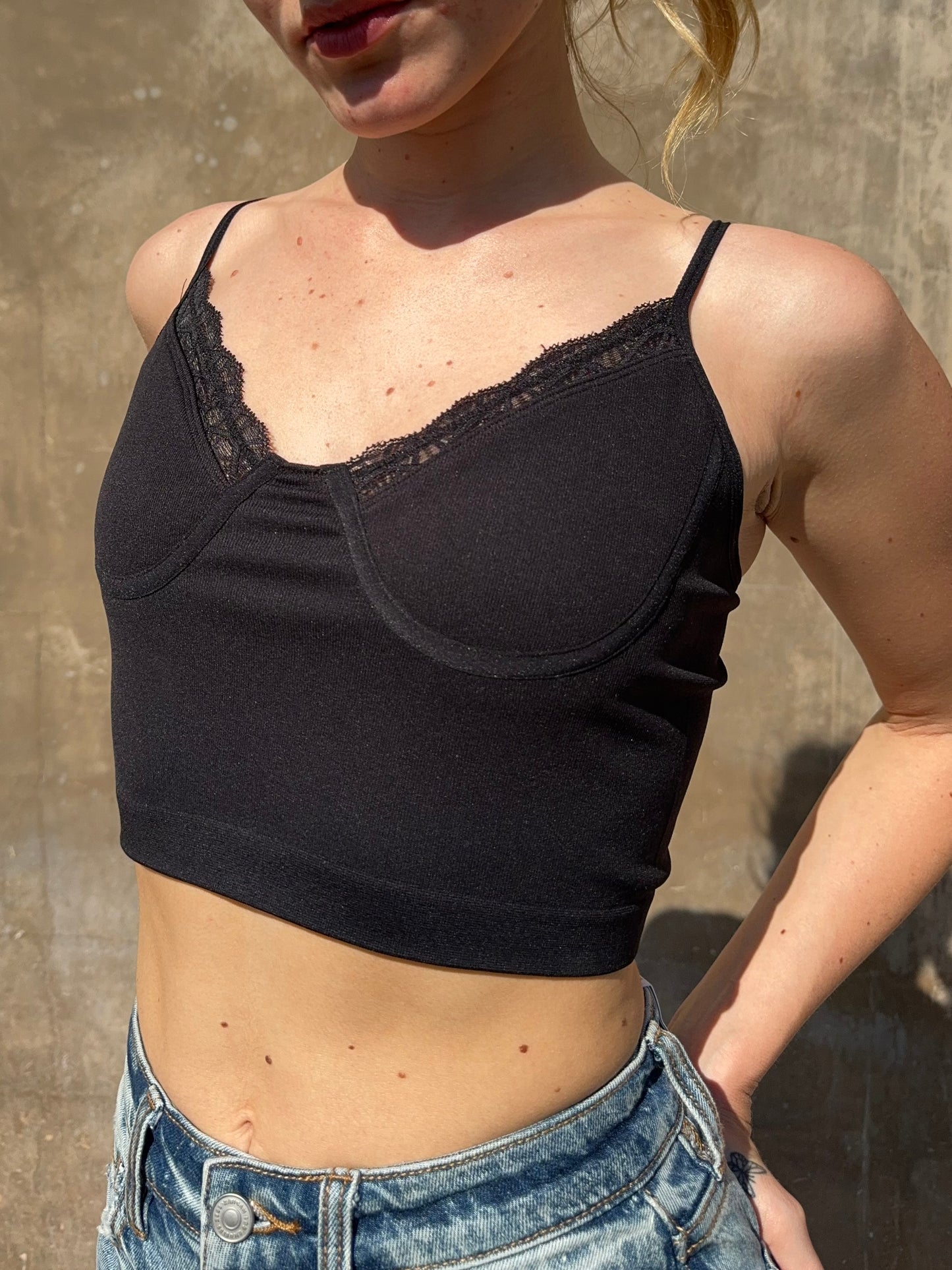 Lace Trim Crop top