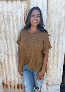 Soft Knit Top with pocket