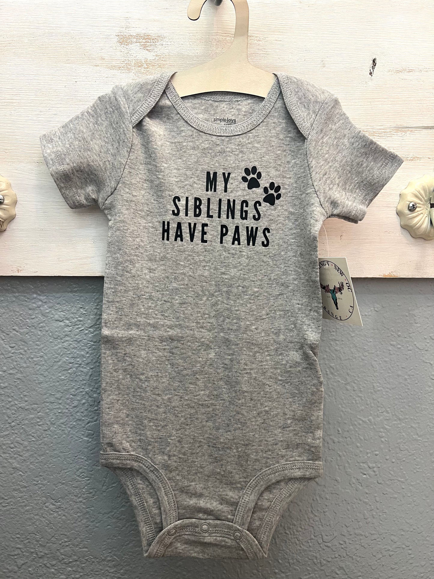 My Siblings Have Paws Onesie