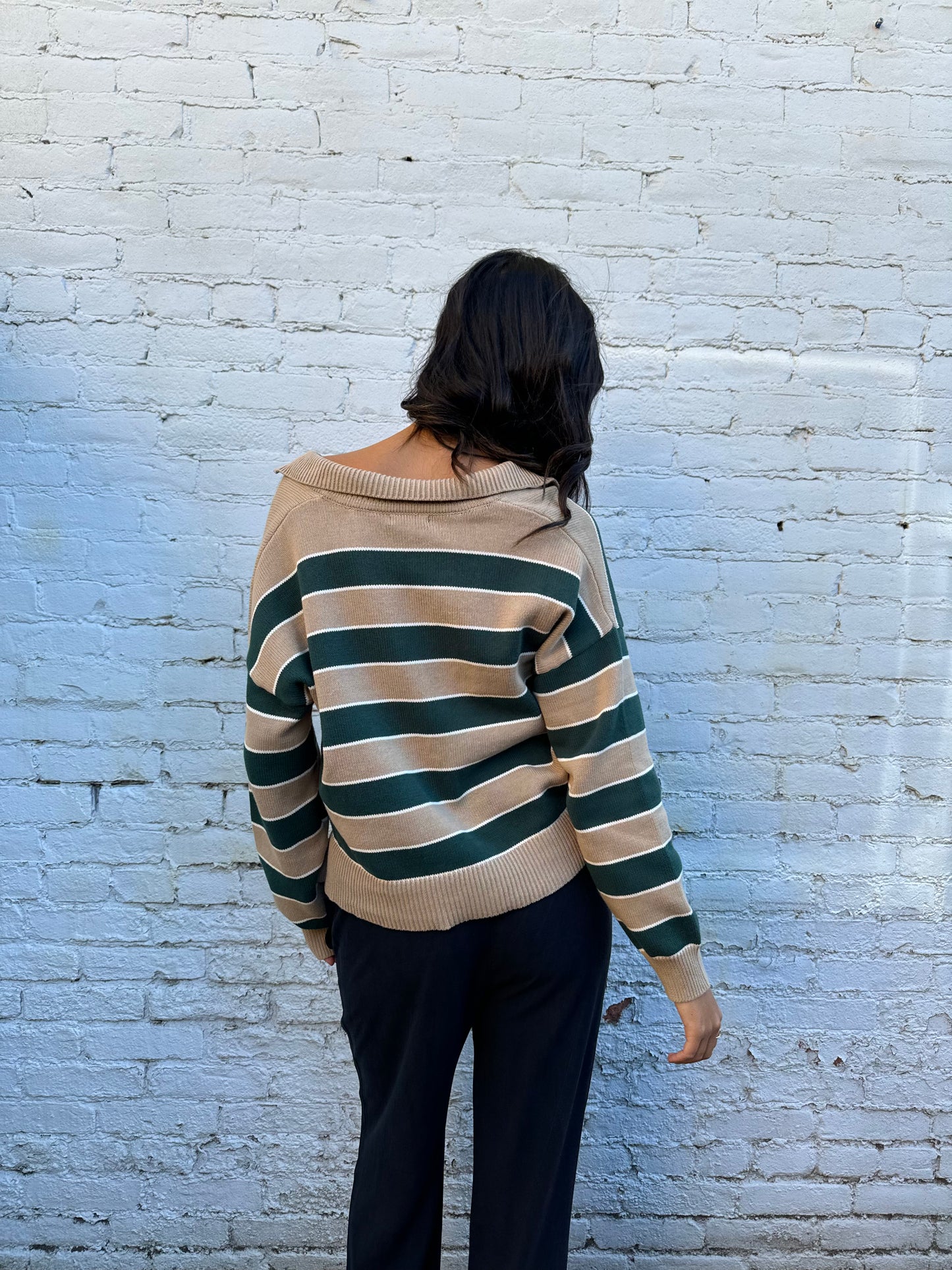 Lauren Striped Polo Sweater