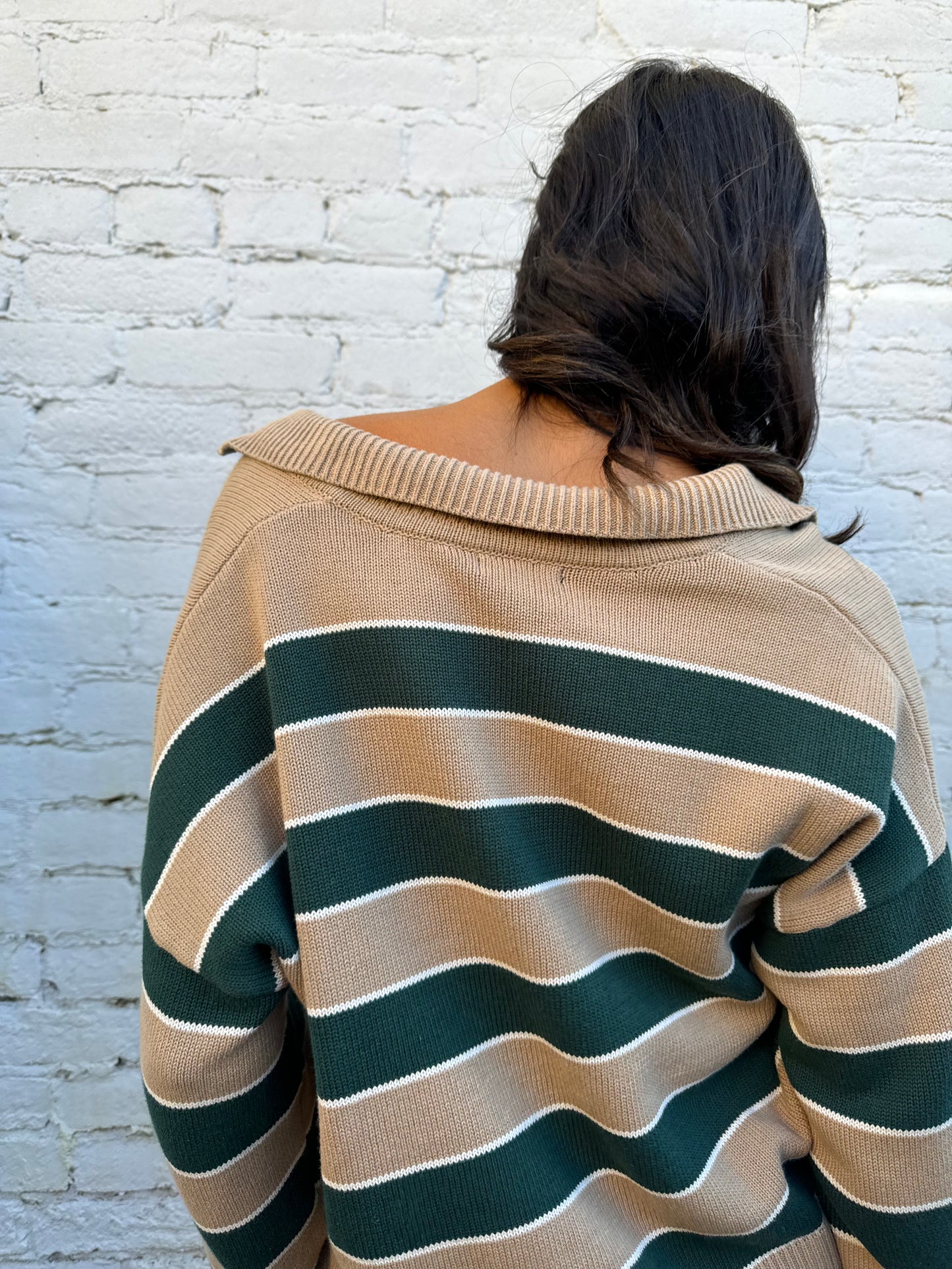 Lauren Striped Polo Sweater