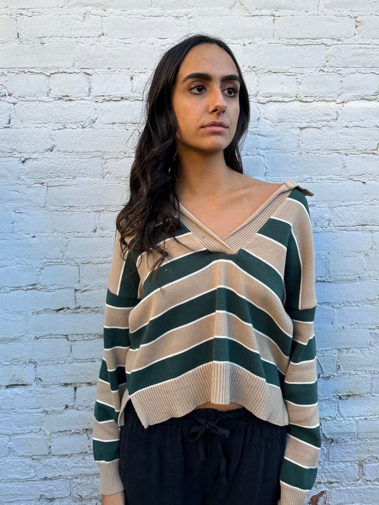 Lauren Striped Polo Sweater