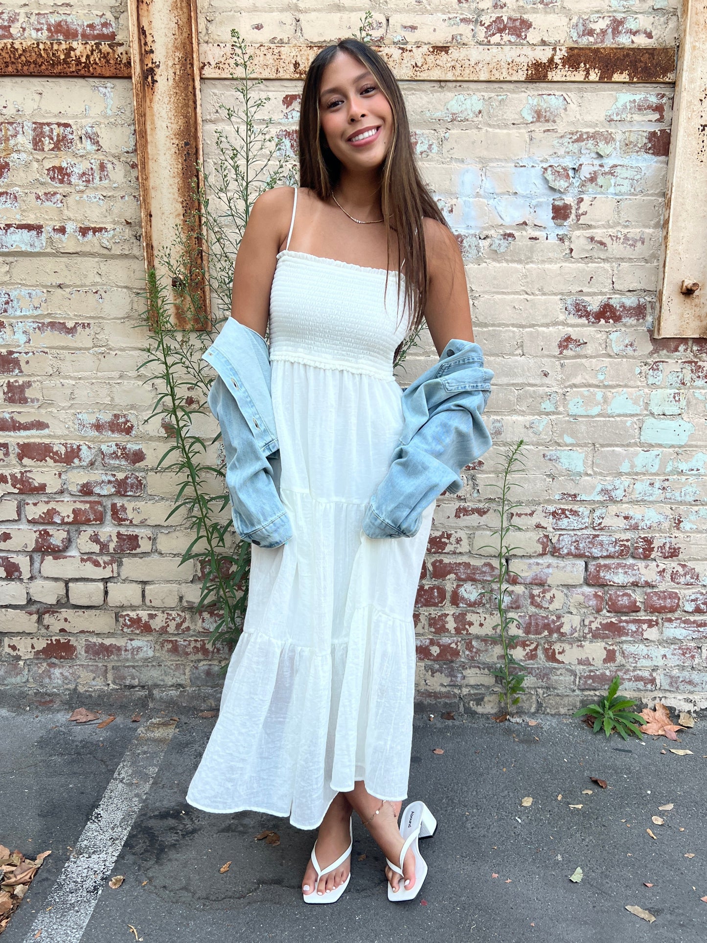 White Lightweight Midi Dress