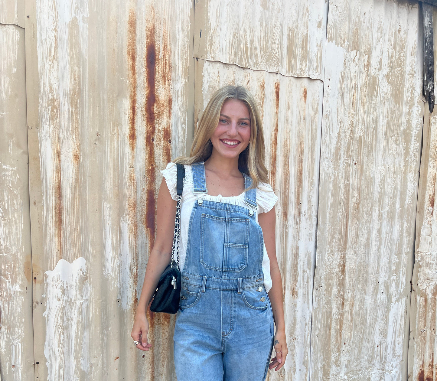 Denim Barrel Overalls