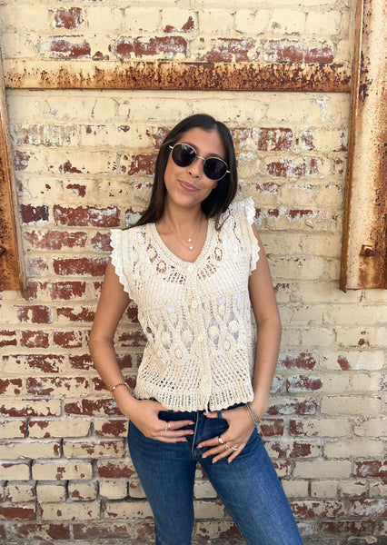 Addy Crochet Lace Top