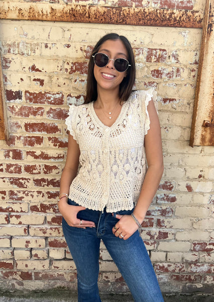 Addy Crochet Lace Top