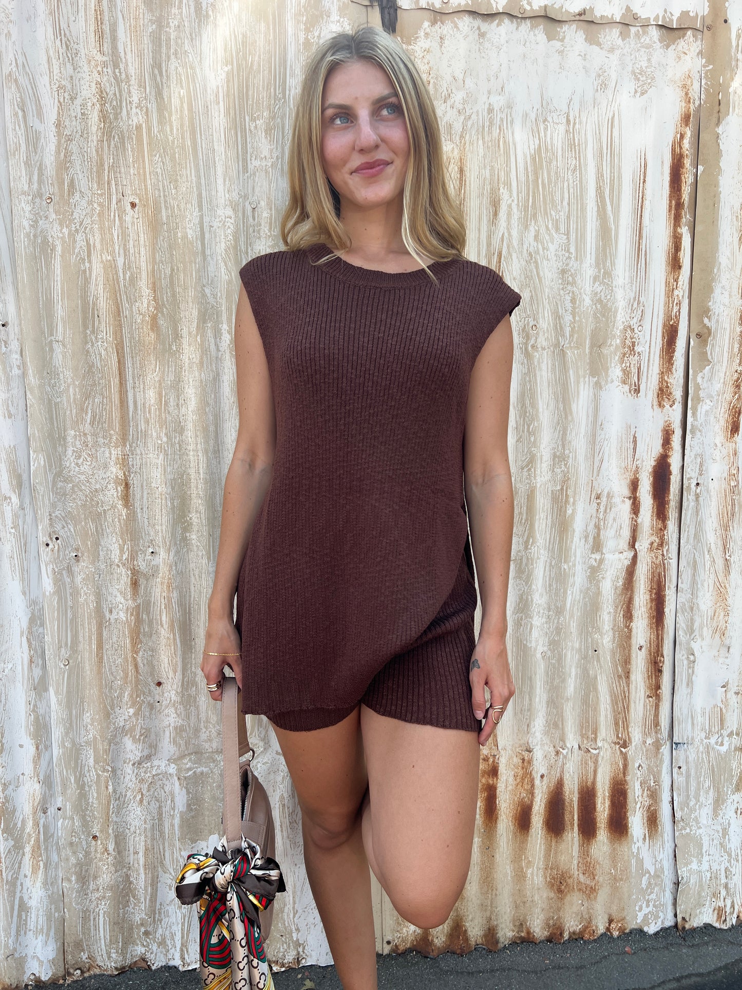 Cocoa Brown Knit Set