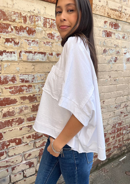Oversized Washed Crop Tee