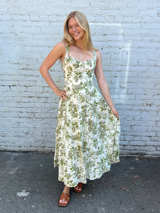 Rose Print Lauren Dress