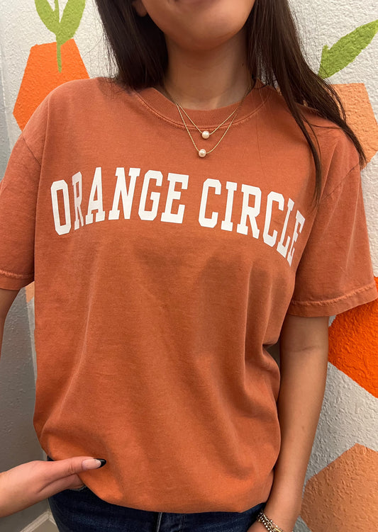 Orange Circle Graphic Tee