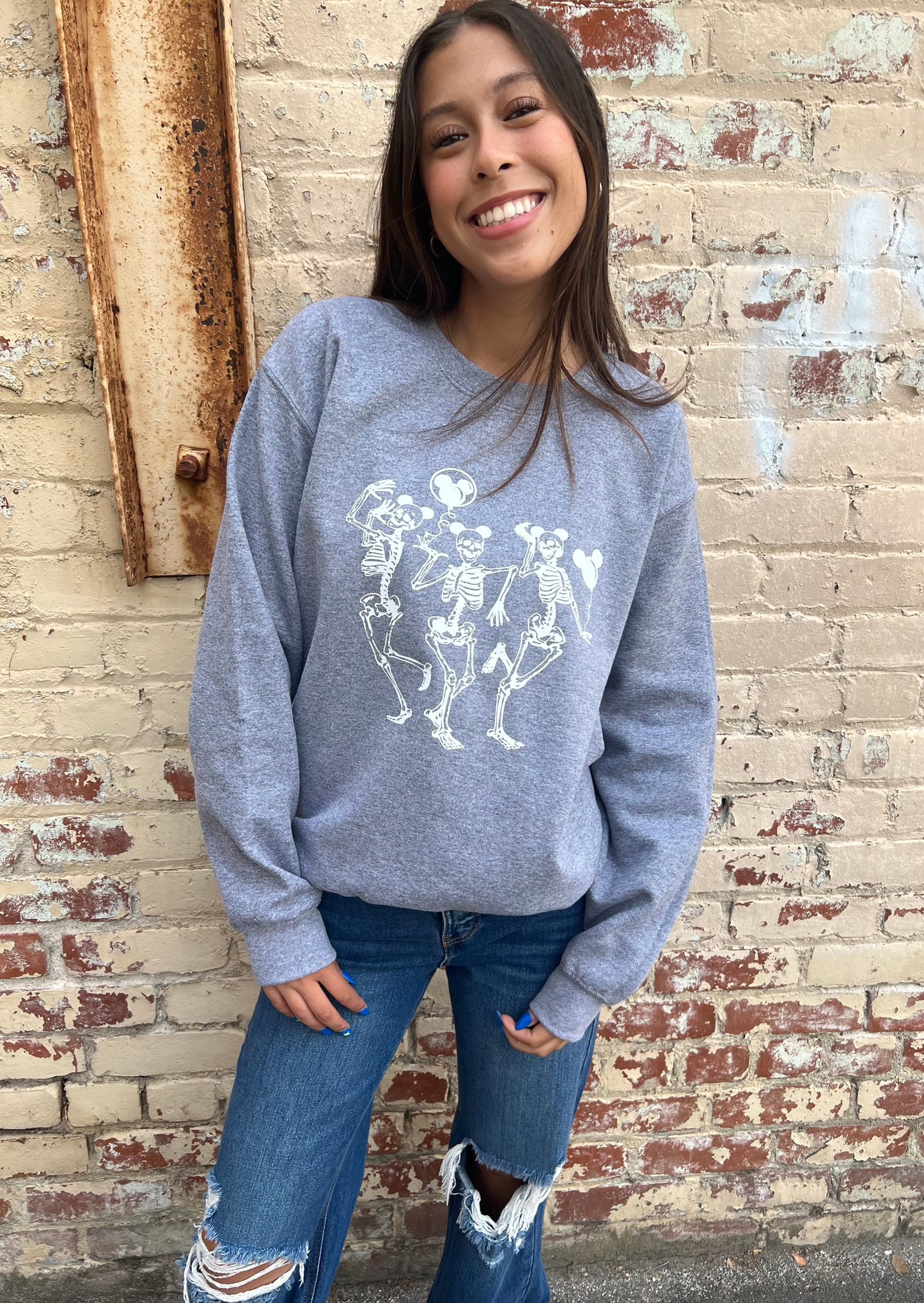 Dancing Happy Skeletons Graphic Sweatshirt