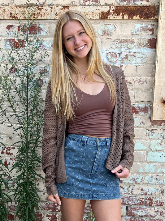 Willow Open Knit crochet Cardigan