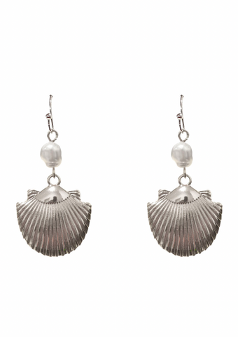 Seashell Pearl Dangling Earring