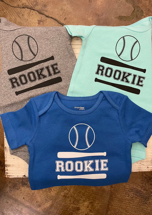 Rookie Baseball Onesie