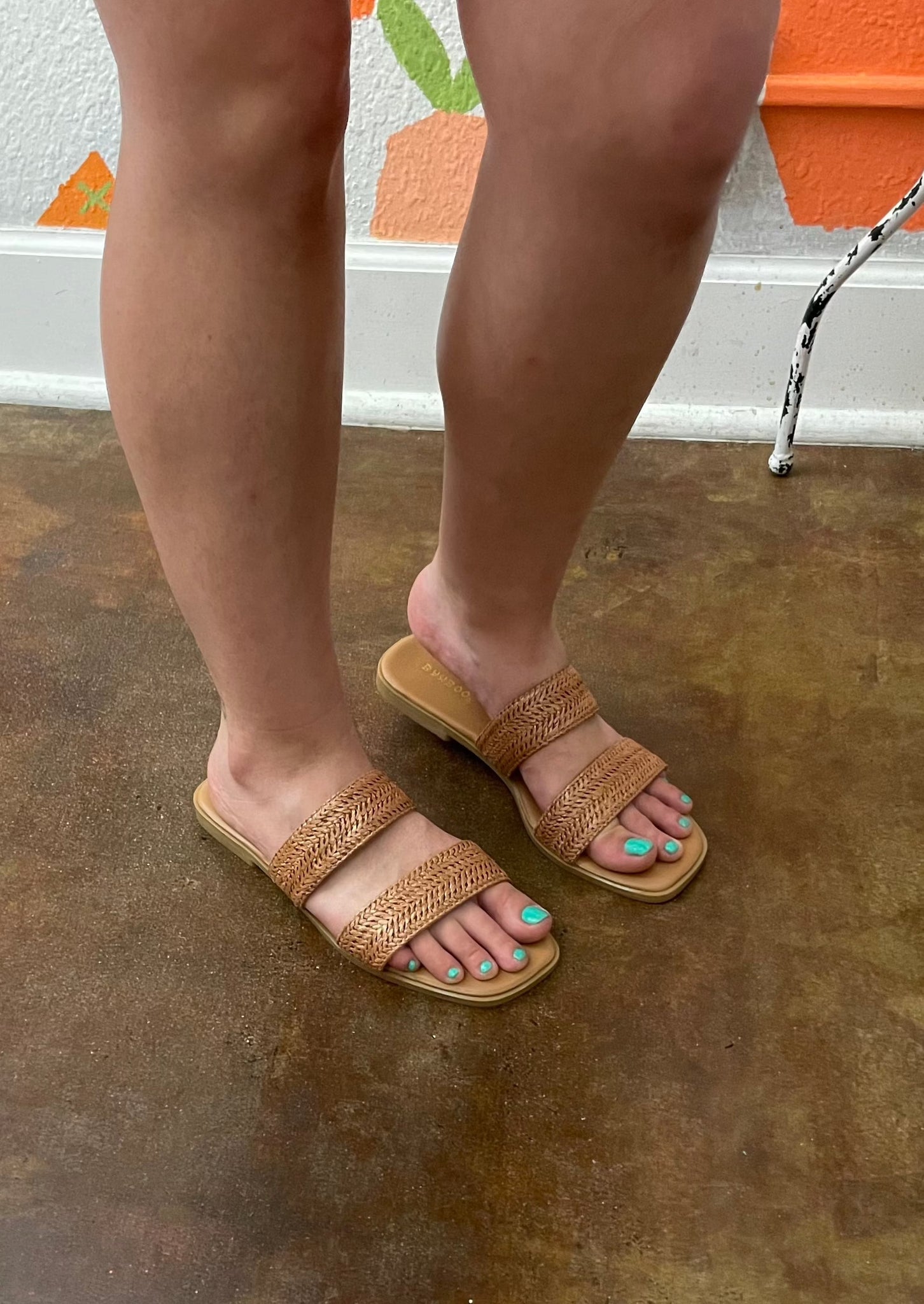 Woven Double Strap Sandals