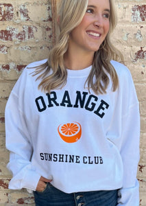 Orange Sunshine Club Graphic Sweatshirt